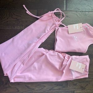 A pink workout set